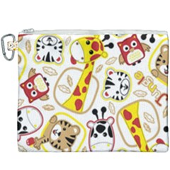 Vector Seamless Pattern Nice Animals Cartoon Canvas Cosmetic Bag (xxxl) by Simbadda