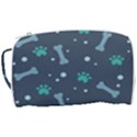 Bons Foot Prints Pattern Background Toiletries Pouch View3