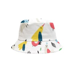 Vector Set Isolates With Cute Bird Scandinavian Style Inside Out Bucket Hat (kids) by Simbadda