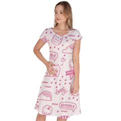 Cute-girly-seamless-pattern Classic Short Sleeve Dress by Simbadda