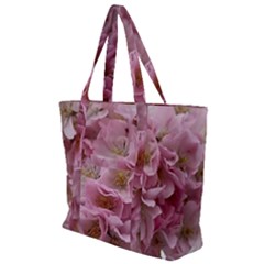 Cherry-blossoms Zip Up Canvas Bag by Excel