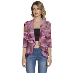 Cherry-blossoms Women s 3/4 Sleeve Ruffle Edge Open Front Jacket by Excel