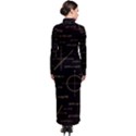 Abstract-math Pattern Turtleneck Maxi Dress View2