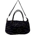 Abstract-math Pattern Removable Strap Handbag View1