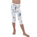 Pattern-sloth-woodland Kids  Lightweight Velour Capri Leggings  View1