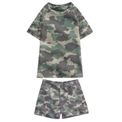 Camouflage Design Kids  Swim Tee And Shorts Set by Excel