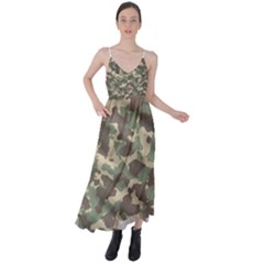 Camouflage Design Tie Back Maxi Dress by Excel