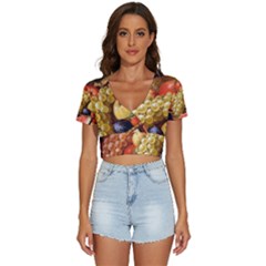 Fruits V-neck Crop Top by Excel