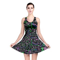 Math-linear-mathematics-education-circle-background Reversible Skater Dress by Simbadda