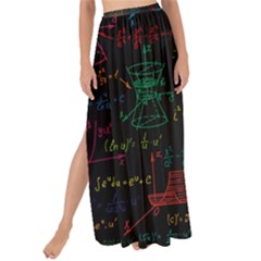 Mathematical-colorful-formulas-drawn-by-hand-black-chalkboard Maxi Chiffon Tie-up Sarong by Simbadda