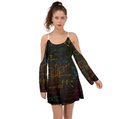 Mathematical-colorful-formulas-drawn-by-hand-black-chalkboard Boho Dress by Simbadda