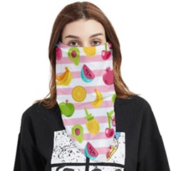 Tropical-fruits-berries-seamless-pattern Face Covering Bandana (triangle) by Simbadda