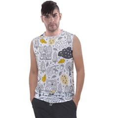 Doodle-seamless-pattern-with-autumn-elements Men s Regular Tank Top by Simbadda