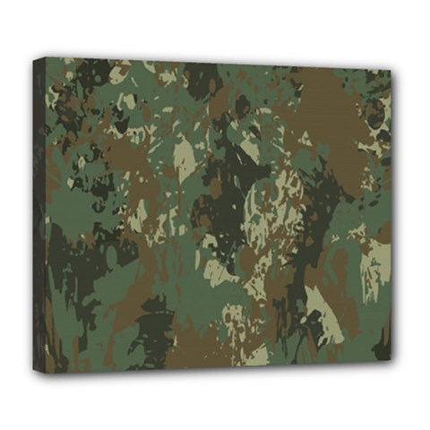 Camouflage-splatters-background Deluxe Canvas 24  X 20  (stretched) by Simbadda