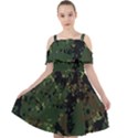 Military-background-grunge---- Cut Out Shoulders Chiffon Dress View1