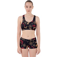 Christmas-pattern-with-snowflakes-berries Work It Out Gym Set by Simbadda