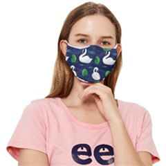 Swan-pattern-elegant-design Fitted Cloth Face Mask (adult) by Simbadda