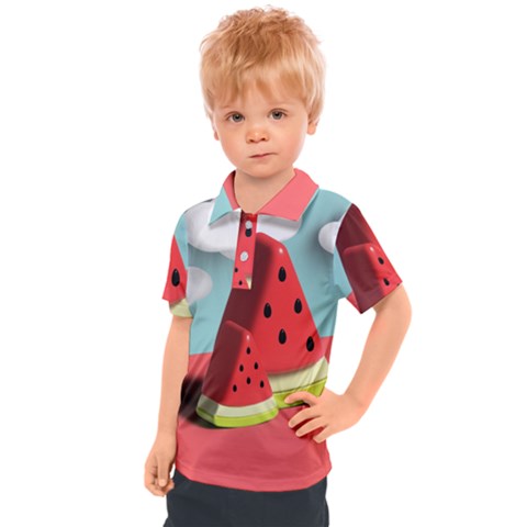 Strawberries Fruit Kids  Polo Tee by Grandong