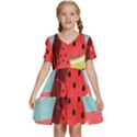 Strawberries Fruit Kids  Short Sleeve Tiered Mini Dress View1