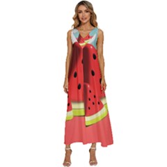 Strawberries Fruit V-neck Sleeveless Loose Fit Overalls by Grandong