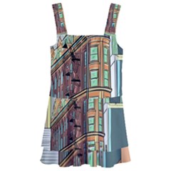 Building Urban Architecture Tower Kids  Layered Skirt Swimsuit by Grandong