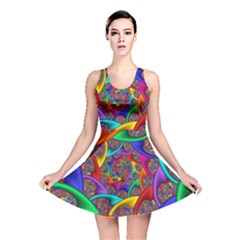 Color Spiral Reversible Skater Dress by Proyonanggan