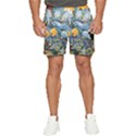 Colorful Aquatic Life Wall Mural Men s Runner Shorts View1