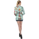 Seahorse Seashell Starfish Shell Long Sleeve Satin Shirt View2