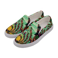 Monkey Tiger Bird Parrot Forest Jungle Style Women s Canvas Slip Ons by Grandong