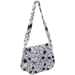 Dog Pattern Saddle Handbag by Bangk1t