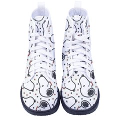 Dog Pattern Men s High-top Canvas Sneakers by Bangk1t