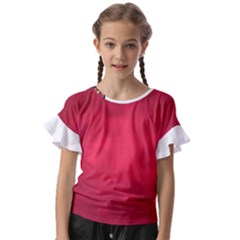 Amaranth Turbulance Cameurut Kids  Cut Out Flutter Sleeves by imanmulyana