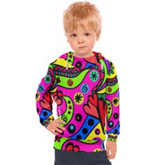 Seamless Doodle Kids  Hooded Pullover by Bangk1t