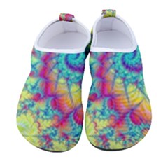 Fractal Spiral Abstract Background Vortex Yellow Kids  Sock-style Water Shoes by Bangk1t