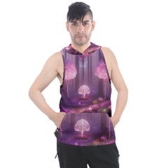 Trees Forest Landscape Nature Neon Men s Sleeveless Hoodie by Bangk1t