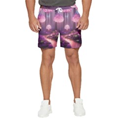 Trees Forest Landscape Nature Neon Men s Runner Shorts by Bangk1t