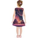 Fire Flame Burn Hot Heat Light Burning Orange Kids  Tunic Dress View2