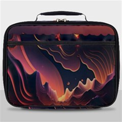 Fire Flame Burn Hot Heat Light Burning Orange Full Print Lunch Bag by pakminggu