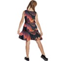 Fire Flame Burn Hot Heat Light Burning Orange Kids  Sleeveless Tiered Mini Dress View4