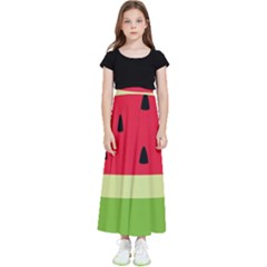 Watermelon Fruit Food Healthy Vitamins Nutrition Kids  Flared Maxi Skirt by pakminggu