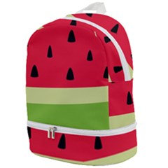 Watermelon Fruit Food Healthy Vitamins Nutrition Zip Bottom Backpack by pakminggu