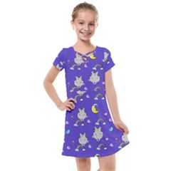 Texture Pattern Seamless Rainbow Background Dream Kids  Cross Web Dress by pakminggu