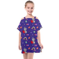 Texture Seamless Digital Scrapbooking Decorative Kids  One Piece Chiffon Dress by pakminggu