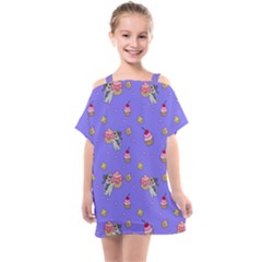 Art Pattern Design Seamless Scrapbooking Kids  One Piece Chiffon Dress by pakminggu