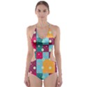 Background Pattern Texture Design Dots Wallpaper Cut-Out One Piece Swimsuit View1