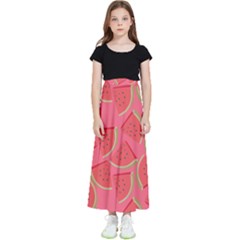 Watermelon Background Watermelon Wallpaper Kids  Flared Maxi Skirt by pakminggu