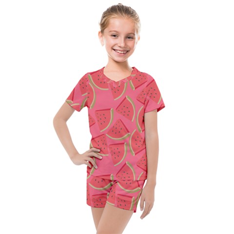 Watermelon Background Watermelon Wallpaper Kids  Mesh Tee And Shorts Set by pakminggu