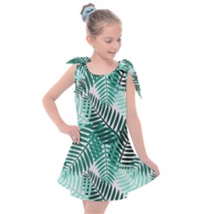 Background Pattern Texture Leaves Design Wallpaper Kids  Tie Up Tunic Dress by pakminggu