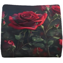 Rose Flower Plant Red Seat Cushion by Ravend