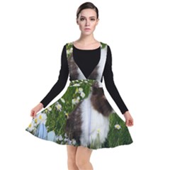 Rabbit Plunge Pinafore Dress by artworkshop